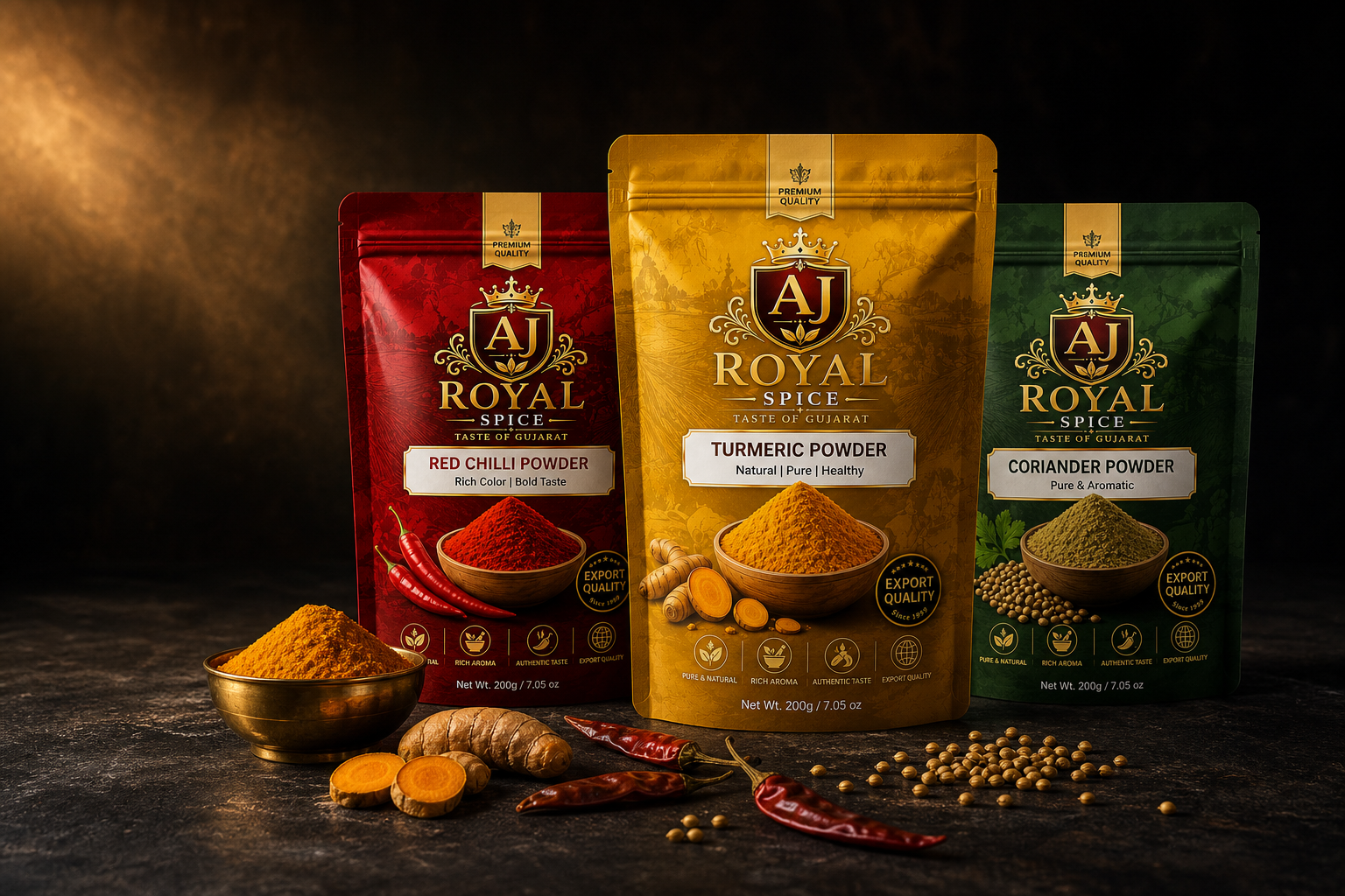 AJ Royal Spice — Premium Ground Spices Collection